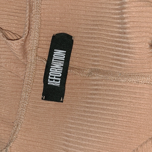 Reformation Cardoba Ribbed Now Tie Bodysuit - Picture 7 of 8